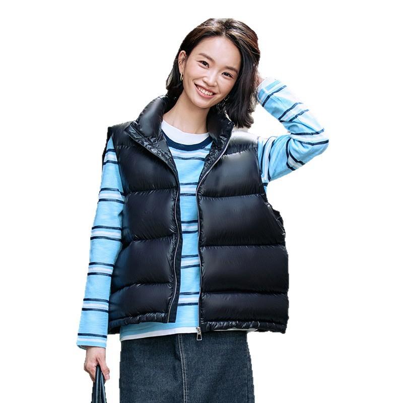 Autumn and Winter Down New Stand-up Collar Down Vest Women Wear Fashionable Stacking Thickened Thermal Vest Tide