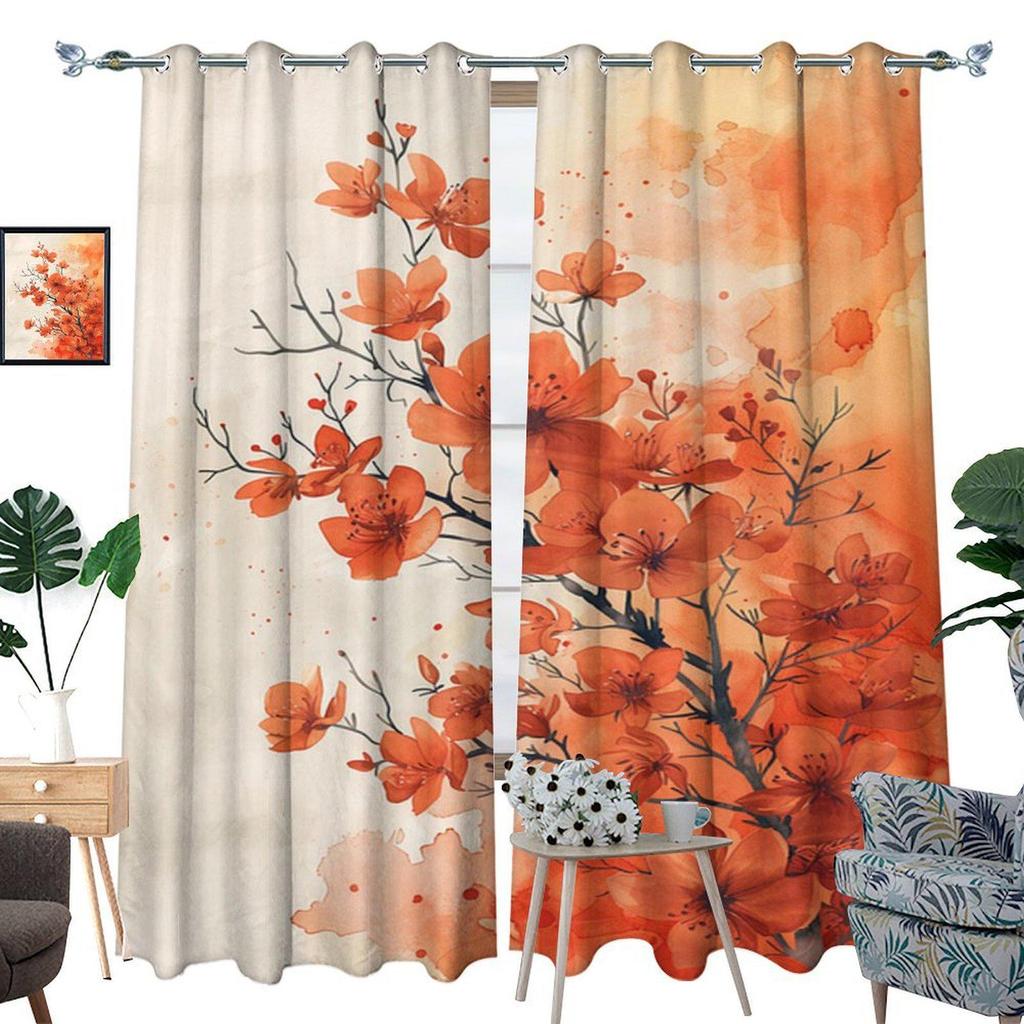 Individuelle Cartoon-Pflanzen-Print-Vorhänge & Gardinen - Hergestellt aus Ihren Bildern