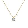 Korean Style 18K Gold-Plated Choker Necklace with Zirconia Diamond Inlay, Titanium Steel Women's Jewelry