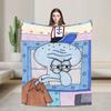 Alastor Hazbins Hotels Characters  Blanket Flannel Spring Autumn Radio Demon Portable Throw Blanket for Home Office Bedspread
