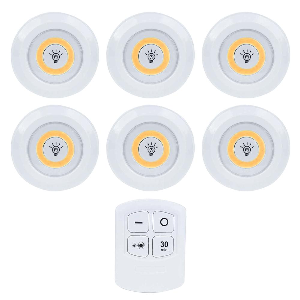 Dimmable LED Tap Lights with Remote Control, Wireless COB Night Light Wall Lamp for Bedroom WaLamp for Bedroom Wardrobe Bedside