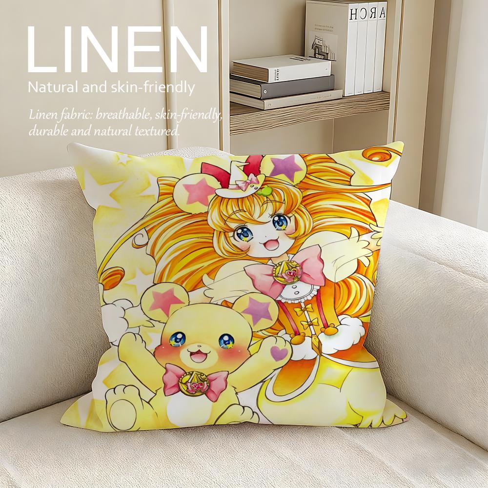 Anime Maho Girls Precure Cushion Cover Pillowcase Set Pcs X X Breathable Washable Sofa Cushion Cover