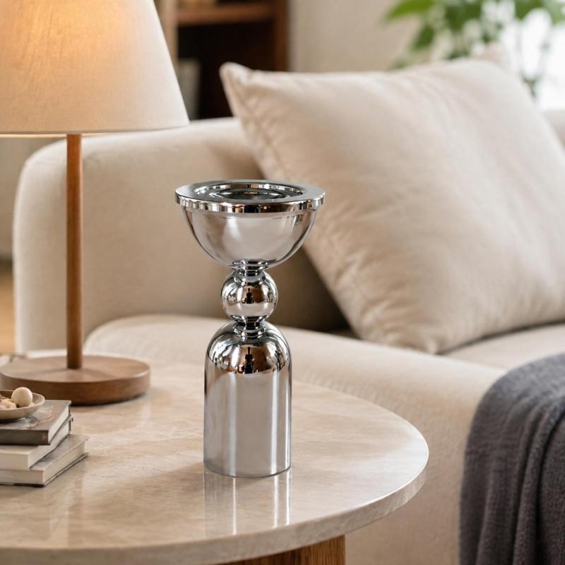 Iron Metalwork Fragrances Vessel with Raised Display Bowl for Living Room, Bedroom, Study and Tea Room Placement Indoors