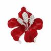 DIEZI Modische Koreanische Rose Blume Emaille Damen Broschen für Hochzeit Schal Strauß Brosche Pins Luxuriöser Strassstein Brosche Schmuck