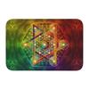 Flower of Life In Lotus Mandala Front Entrance Doormat Sacred Geometry Meditation Anti-Slip Bathroom Mat Room Floor Mat