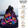 1pc Butterfly Printing Lightweight Flannel Blanket, Comfortable and Warm Blanket, for Camping Sofa Bed and Couch Office, in All Seasons