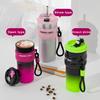 500ML Coffee Cup With Straw Stainless Steel Thermos Coffee Mug With Rope Thermo Bottle For Girls Vacuum Flasks Travel Mug Gifts