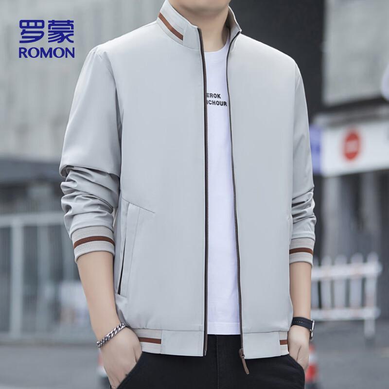 ROMON Men's 2617 Casual Windproof Stand-Collar Jacket