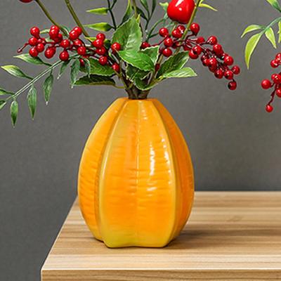 Keramik-Blumenvase Knospen-Dekor Multifunktionaler Pflanzenhalter Topf für Bücherregal Schreibtisch Tisch