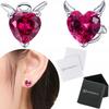 Earrings S925 Hearts Devils Crystals Zircons