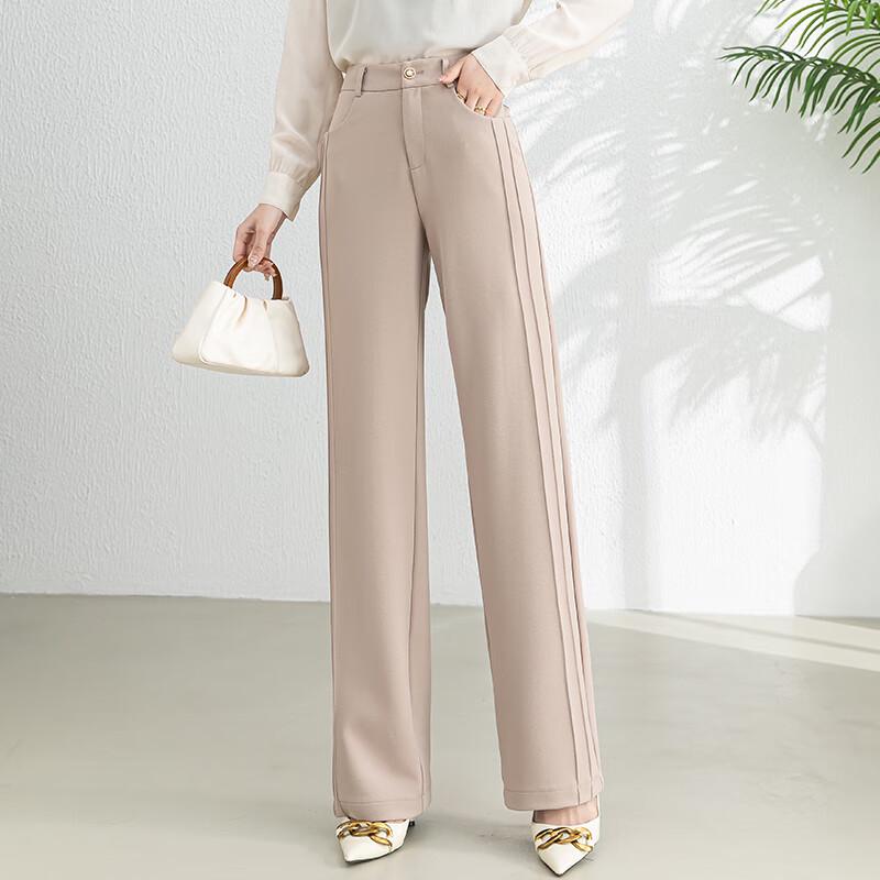 Fanzhen Women's High-Waist Wide-Leg Drape Trousers