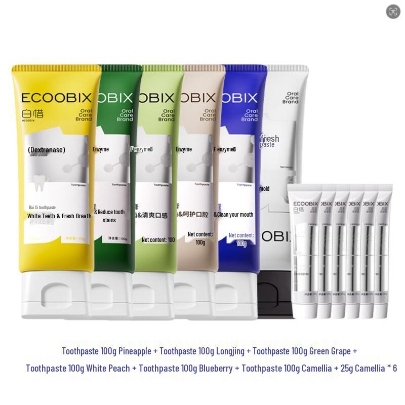 Bai Xi Anti-Sugar Probiotic Fluoride Toothpaste 6-Pack Combo