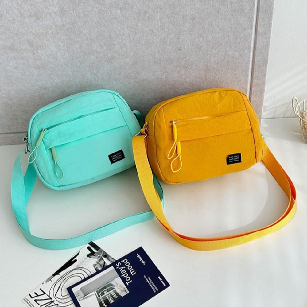 All-match Square Phone Pouch Large Capacity Canvas Crossbody Bag Sports Shoulder Bag  Boys