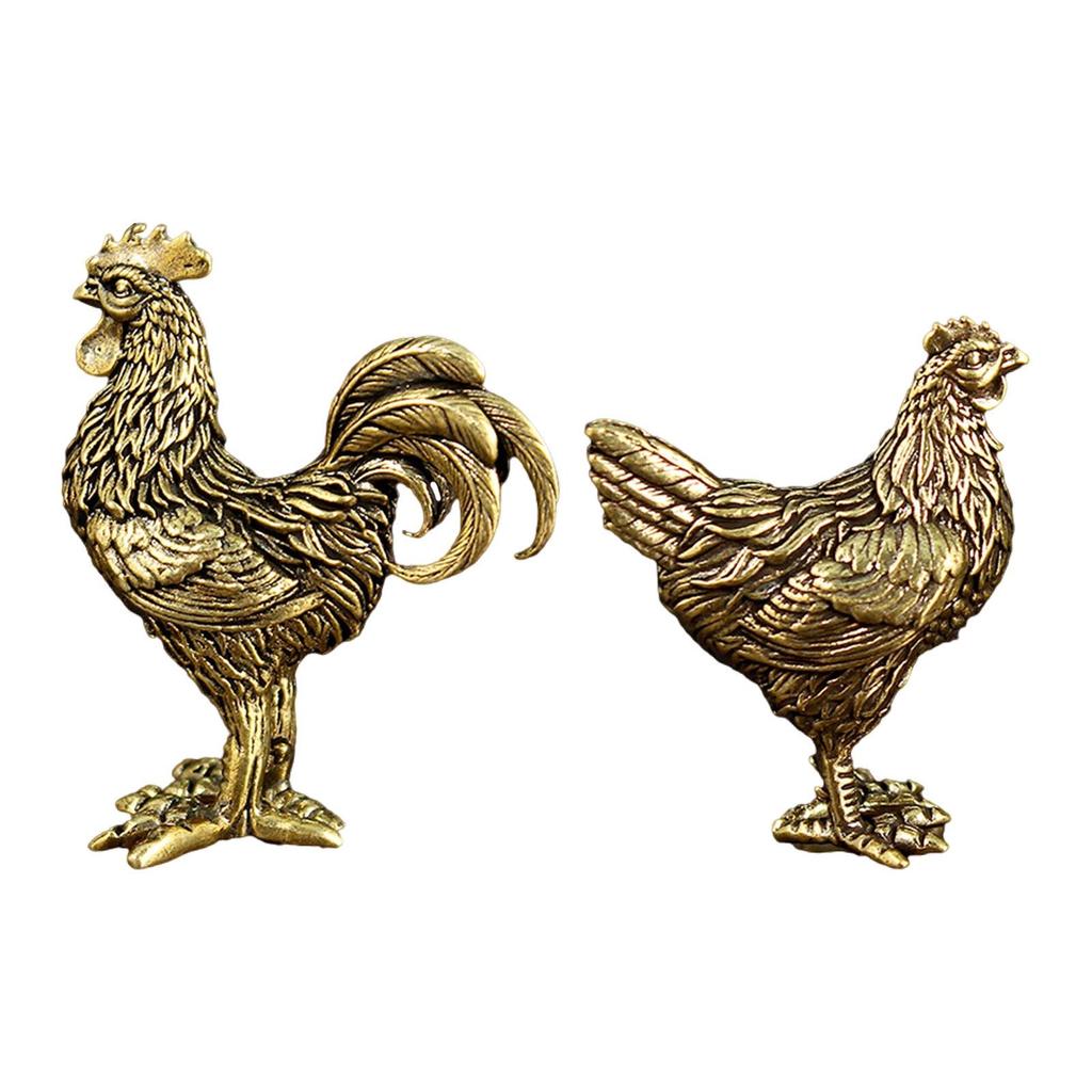 Chicken Tea Pet Vintage Style Sculpture for Household Centerpieces Office