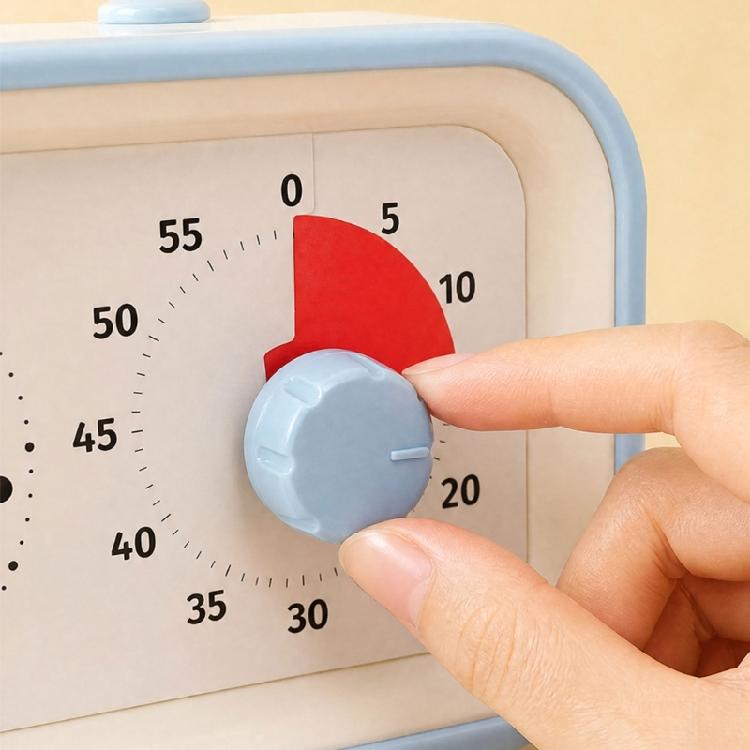 Visual Homework Clock for Kids and Students, Desk Alarm Clock for Reading Practice, Quiet Work and Routine Use