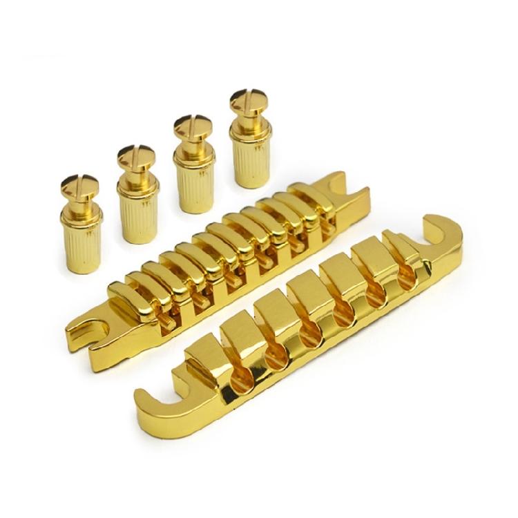 Split Guitar Bridge Tailpiece Electric Guitar Bridge String Space 52MM-10.4x5 Top Hanging String Individual Saddles