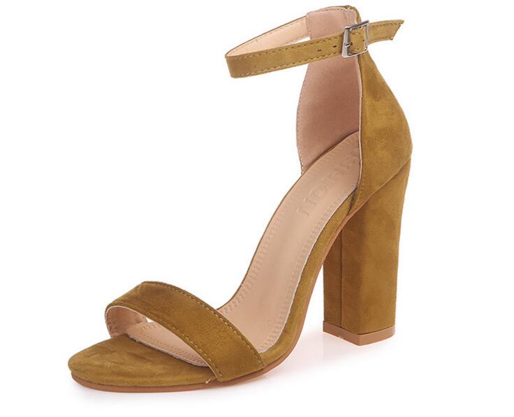 Fashion Women Pumps Sesy High Heels sandals Buckle Strap Women's Shoes Peep Toe High Heels Wedding Shoes PLUS SIZE 34-43 tyh78