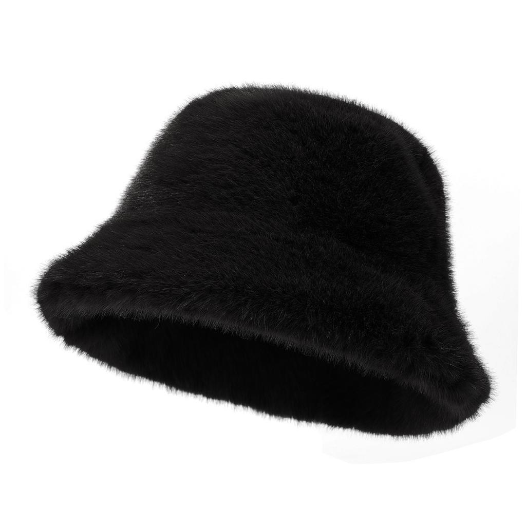 New Cool Women Warm Thick Bucket Hats Lady Female Cool Panama Autumn Winter Outdoor Solid Color Fisherman Cap Hat For Women