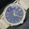 VINTAGE FAVRE LEUBA TWIN POWER 253 HAND-WINDING SWISS MENS BLUE WATCH A702051-5 R208-a702051