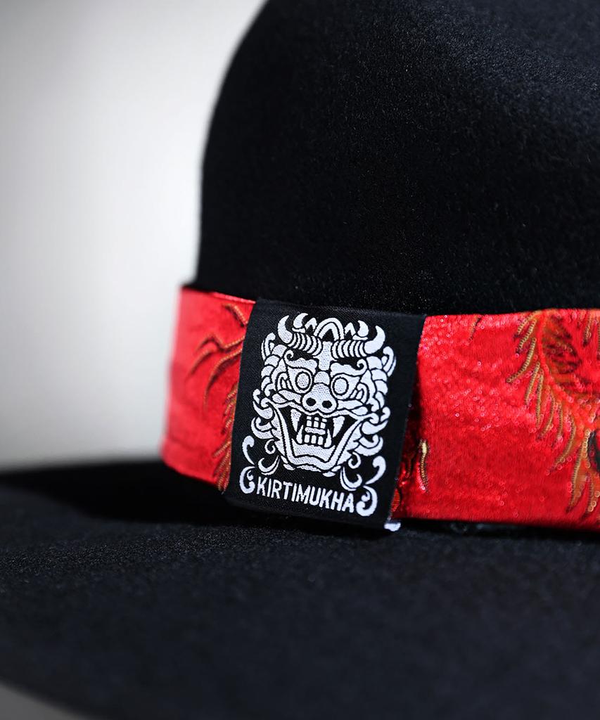 Kileutimuka Oriental Fabric Line Mountain Fedora Red