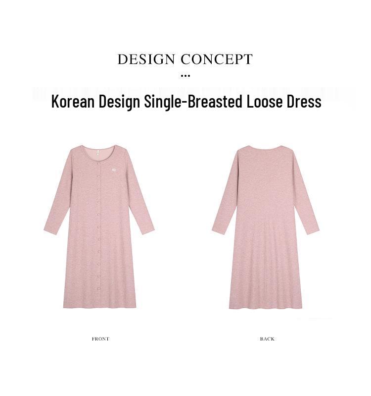 Stylish Plus Size Pink Knitted Dress – Slimming & Elegant Spring Wear (Style 65101)