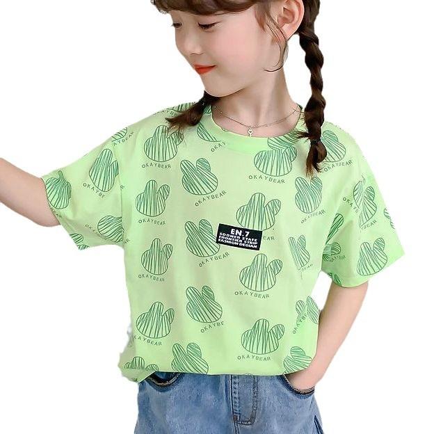 Girls Cool Short Sleeve T Shirt Summer Top for Big Kids