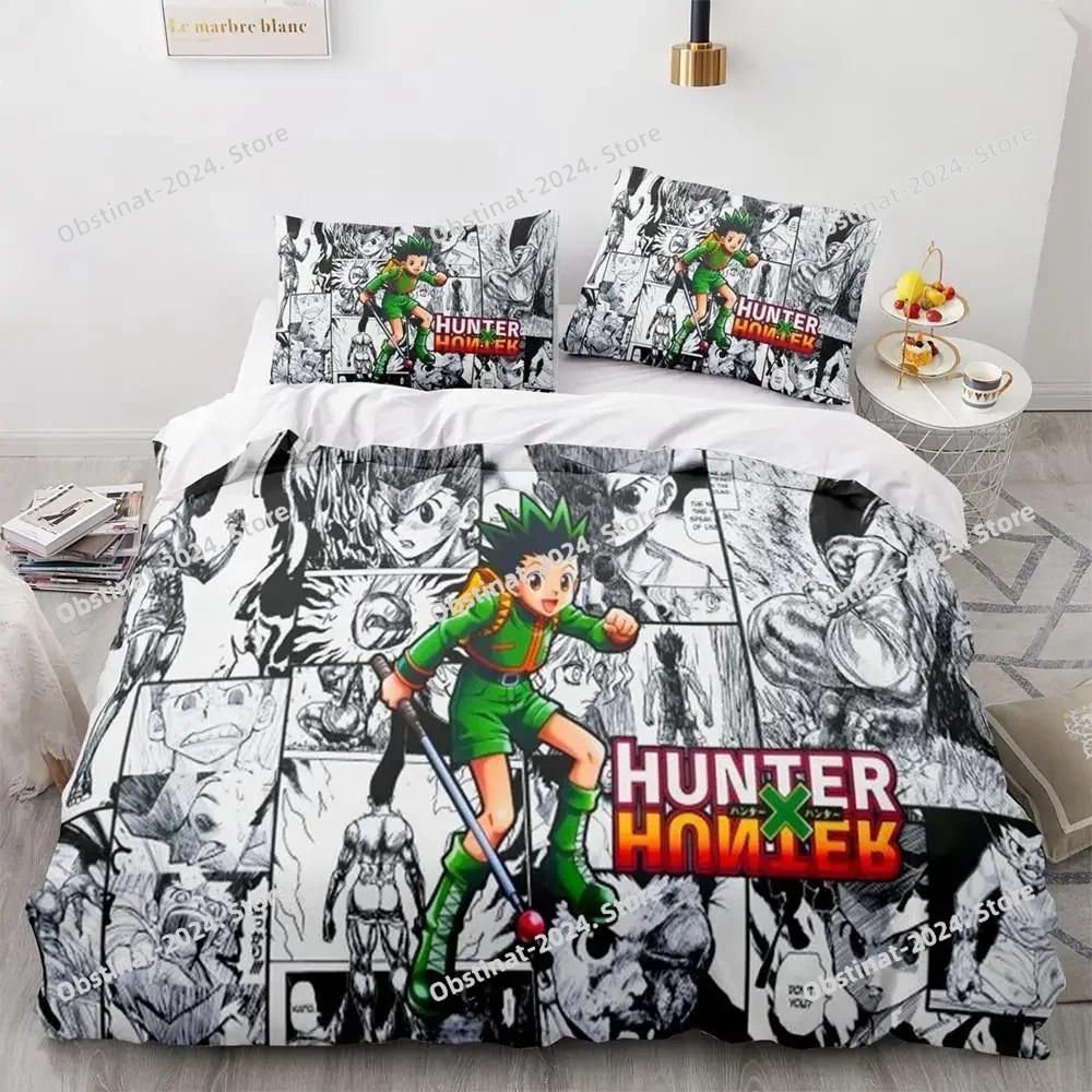 HUNTER×HUNTER Bedding Set Printed Bed Set Duvet Cover Sheet Pillowcase Bed Soft Quilt Cover Full Queen King Size 3D Print Anime