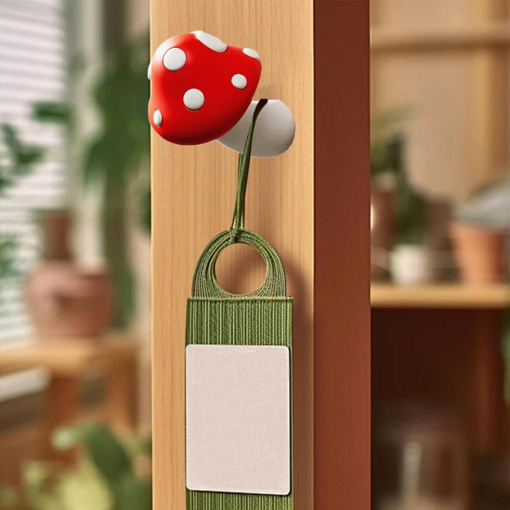 Wall Mounted Hooks No Drilling Cute Storage Mushroom Towel Hooks Wall Hanger for Kitchen Bathroom Living Room Shower Entryway