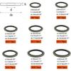 110 Pcs 8 Sizes Oil Seal Washer Automotive Drain Plug Gaskets Oil Crush Washers M6 M8 M10 M 12 M14 M16 M20