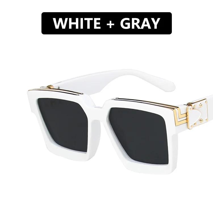 Men'S Rectangular Sunglasses Large Frame Personalized Sunglasses Jumping Hiphop Glasses& Accessories
