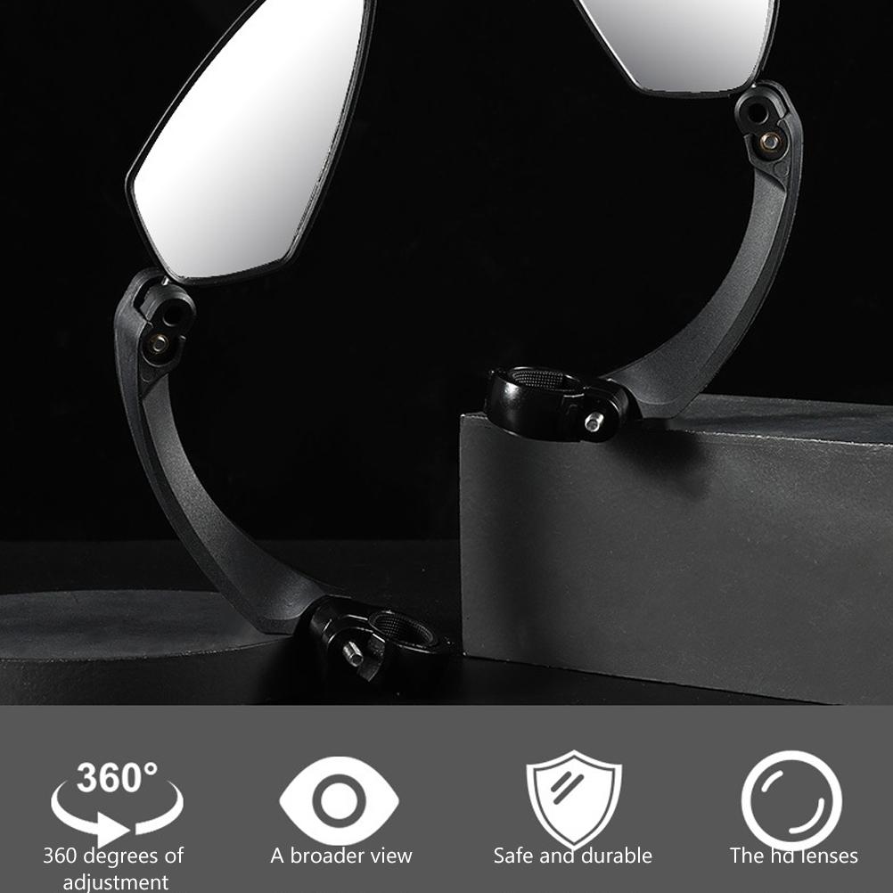 Bike Mirror Handlebar Mount Riding Rearview Mirror Adjustable Rotatable Safety Accessories for