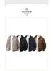 Men's Plus Size Fleece Lined Leather Baseball Jacket