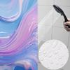 Süßer Abstrakt Marmor Duschvorhang Buntes Design Badezimmer Dekoration Modernes Kunst Thema Wasserdicht Badvorhang
