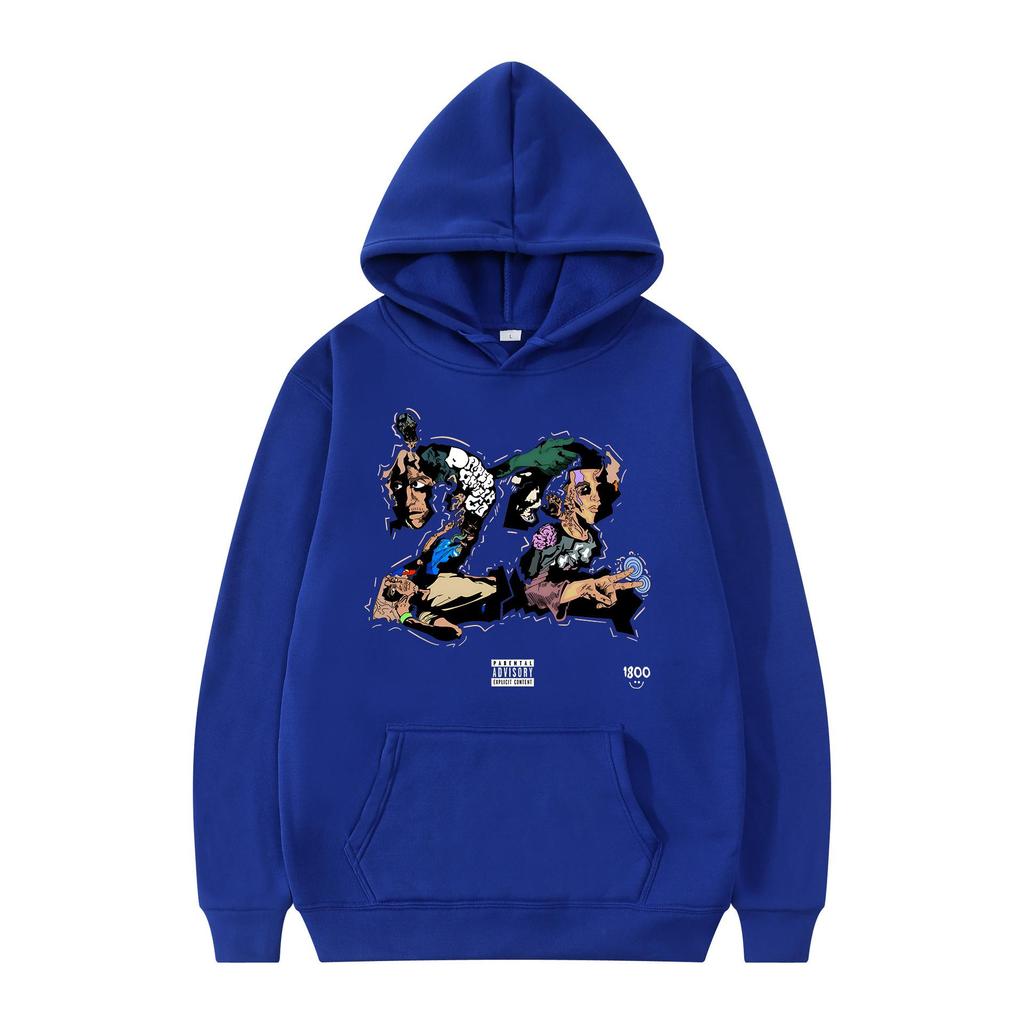 Street-style Anime Character Print Hoodie with Large Pocket Design, Loose Fit, Unisex, Trendy Casual Everyday Top