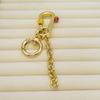 Gold-Plated Ladybug Charm Keychain - Creative, Rich Design with Pendant Ball