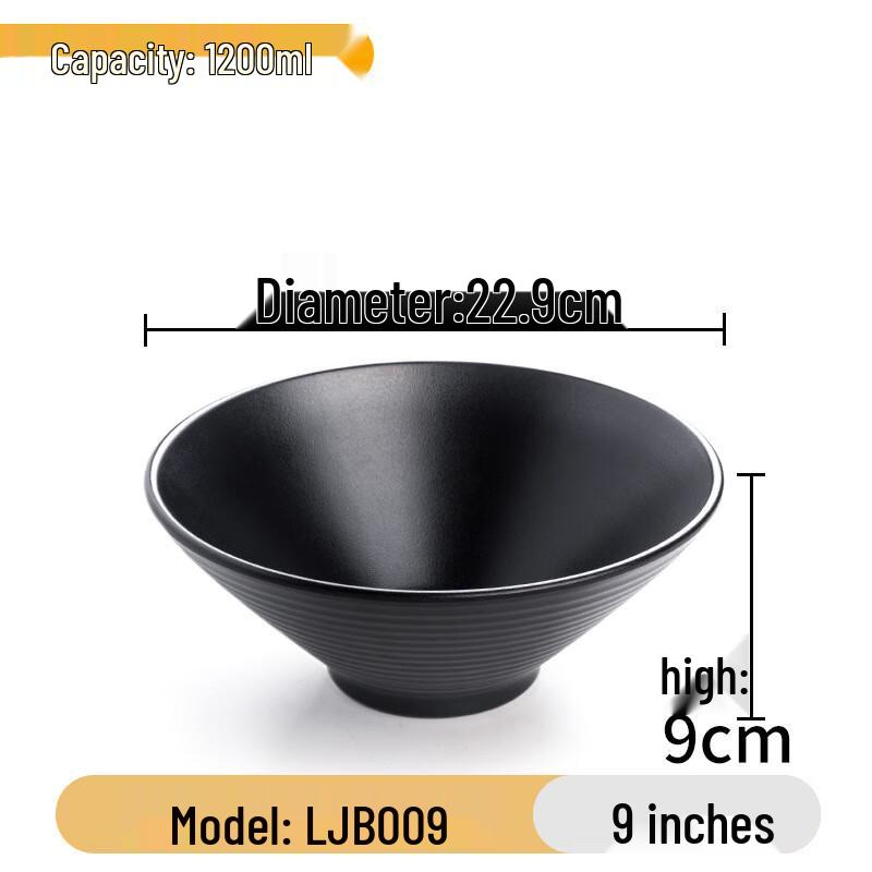 Zebian Japanese Style Melamine Anti-Drop Ramen Bowls 9-inch (2-pack)