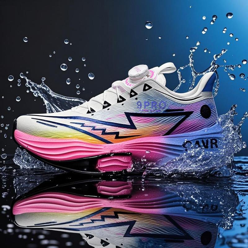 Men Racing Running Shoes Light Foam Carbon Plate Cushioning Stable Shoes Fashion Printed Sneakers Anti Slip Comfoy Tennis Shoes