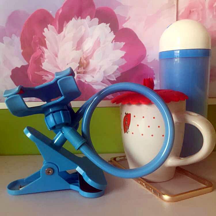 Suport universal rotativ de telefon pentru noptieră cu clemă dublă