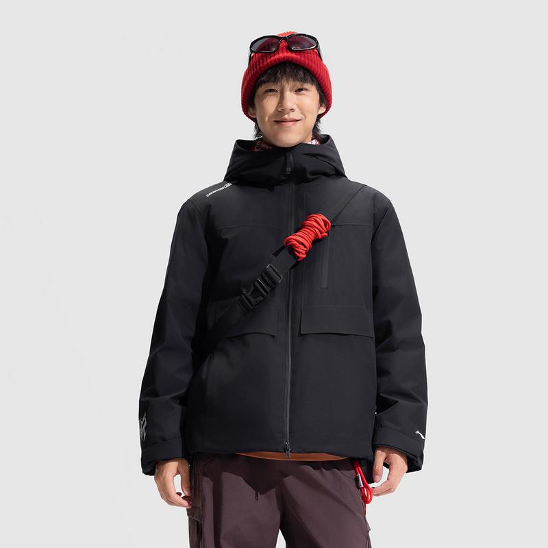 Li Ning Outdoor CF Water Resistant Windproof Durable Down Jacket Unisex Jacket Black AYMV159-4
