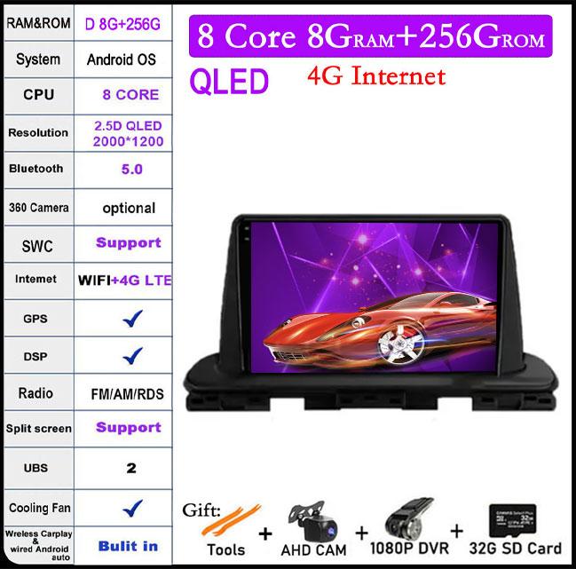 Touch Screen For Kia Cerato 4 IV 2018 - 2021 DSP Car Video Player Radio Multimedia GPS Navigation Bluetooth Wifi+4G