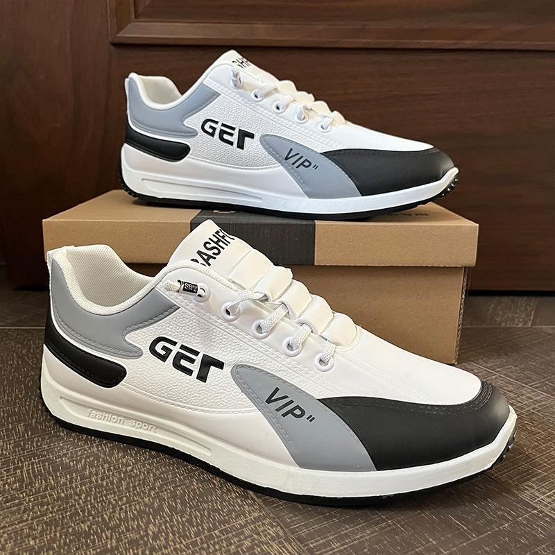 

Мужские повседневные кроссовки Trend Pu Leather Дышащие мужские кроссовки Нескользящая обувь Вулканизированная обувь Уличные нескользящие кроссовки 39