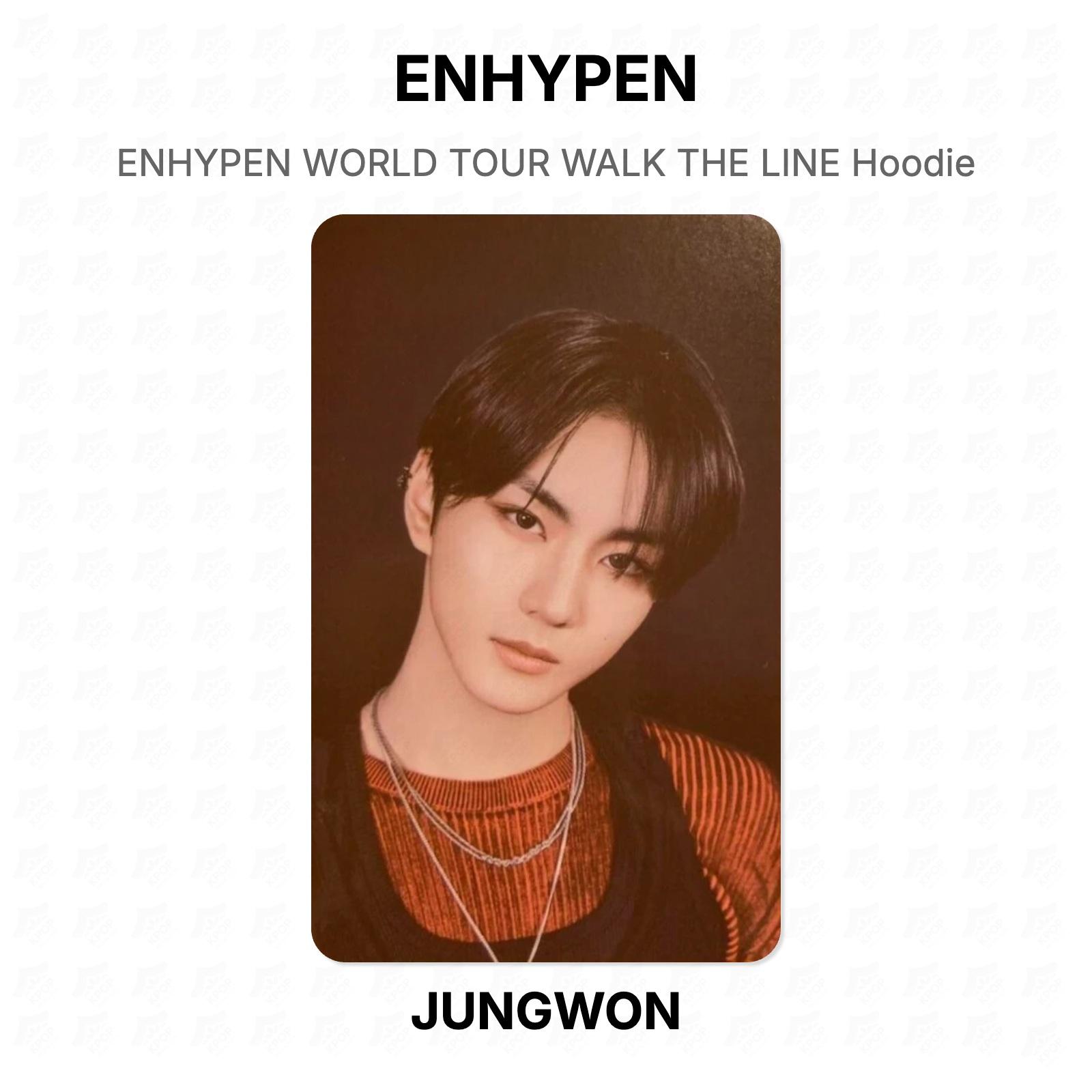 ENHYPEN WORLD TOUR WALK THE LINE Hoodie Official Photocard JUNGWON