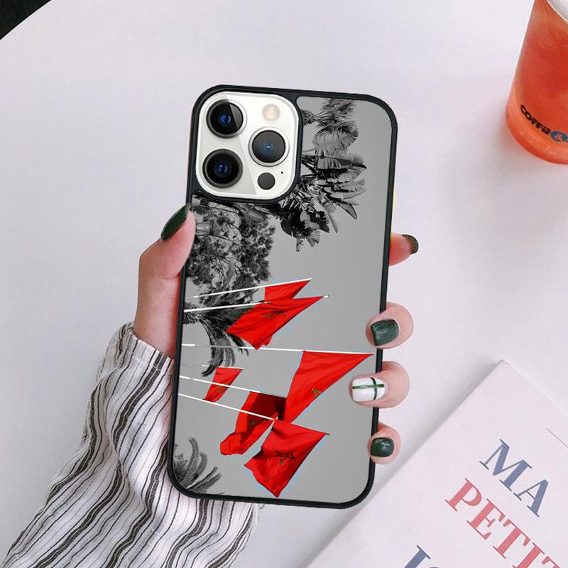 Maroc Morocco Flag Coat Of Arms Phone Case For iPhone 17 Air 16Pro Max 15 14 13 12  Plus Max Cover coque