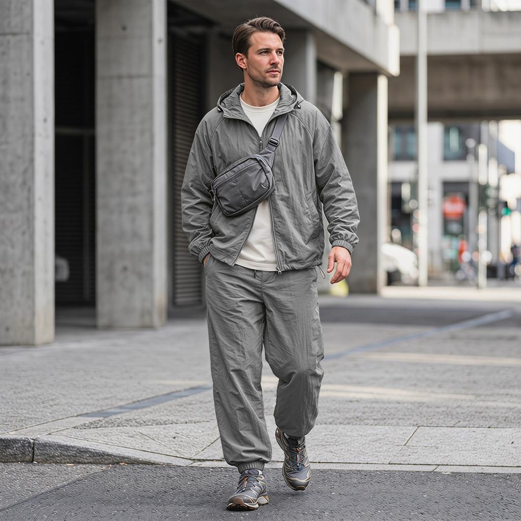 Men's Sun Hoodie Jacket and Pants Set Quick Dry Lightweight for Outdoor Sports