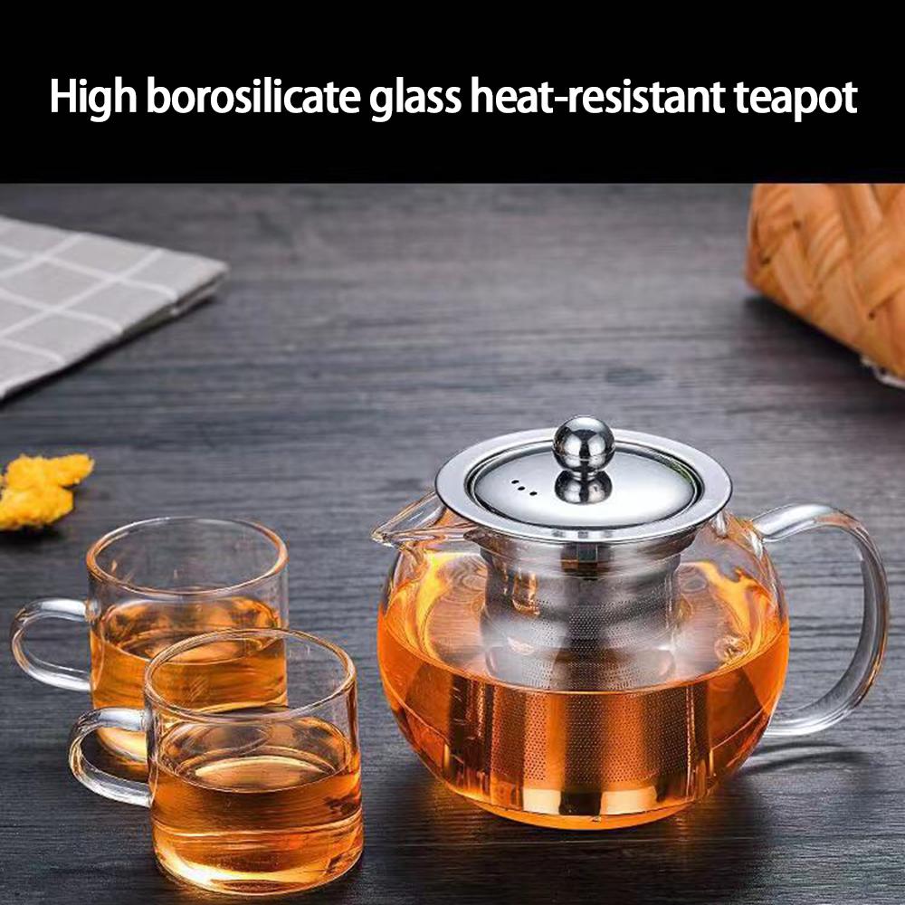 High Quality Heat Resistant Glass Tea Pot Pu Erh Teapot for Tea Set Infuser Teapot With Strainer Gaiwan Kettle Pots Teapots