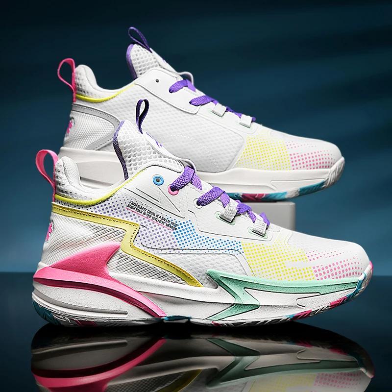 Men's Shoes Spring 2025 New Trend Sports Basketball Shoes Casual All-in-one Breathable Deodorant Thick Soled Men's Running Shoes