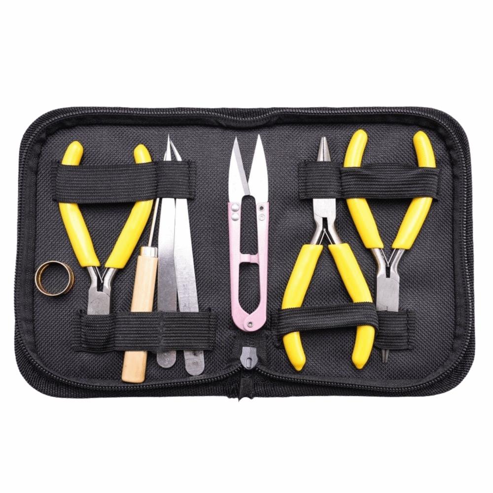 8Pcs/Set Pliers Beading Tool Kit Portable Jewelry Making Kits Jewelry Repair