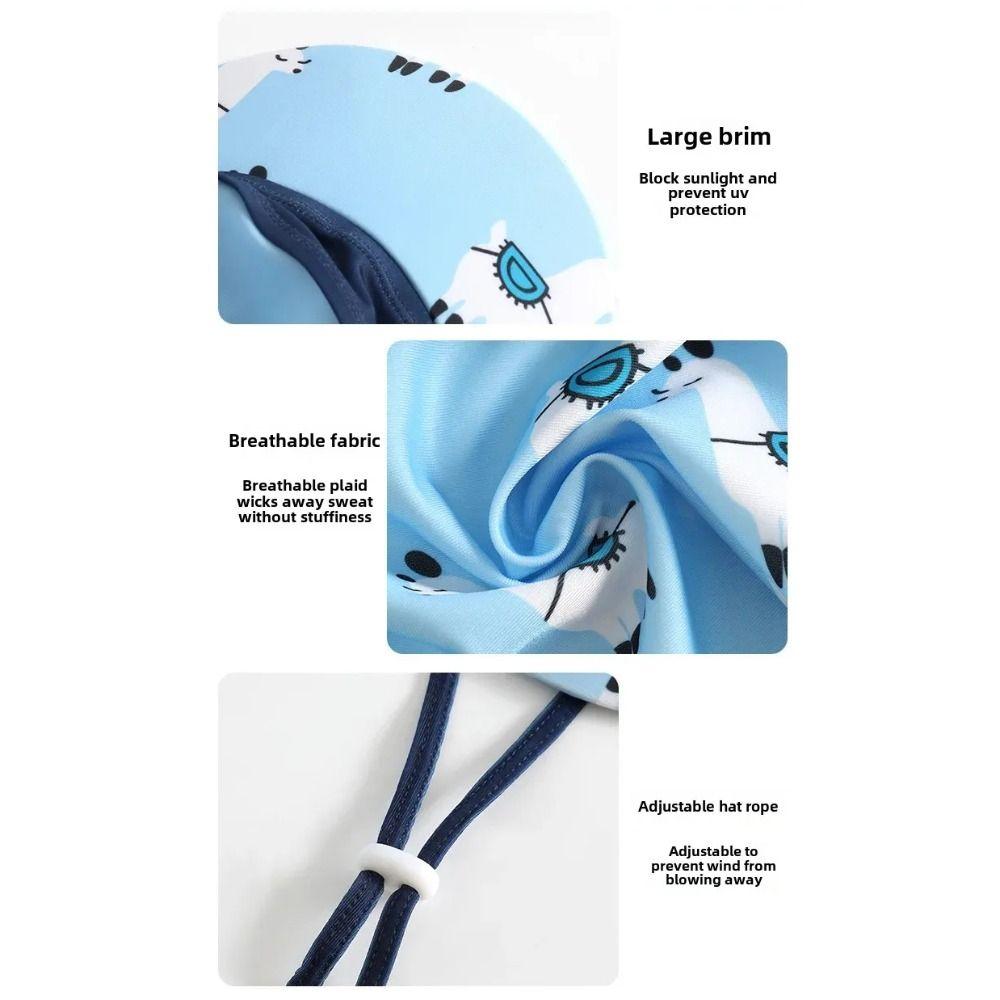 Neck Protection Children's Swimming Cap Anti UV UV Protection Hat Kids Bucket Hats  Summer
