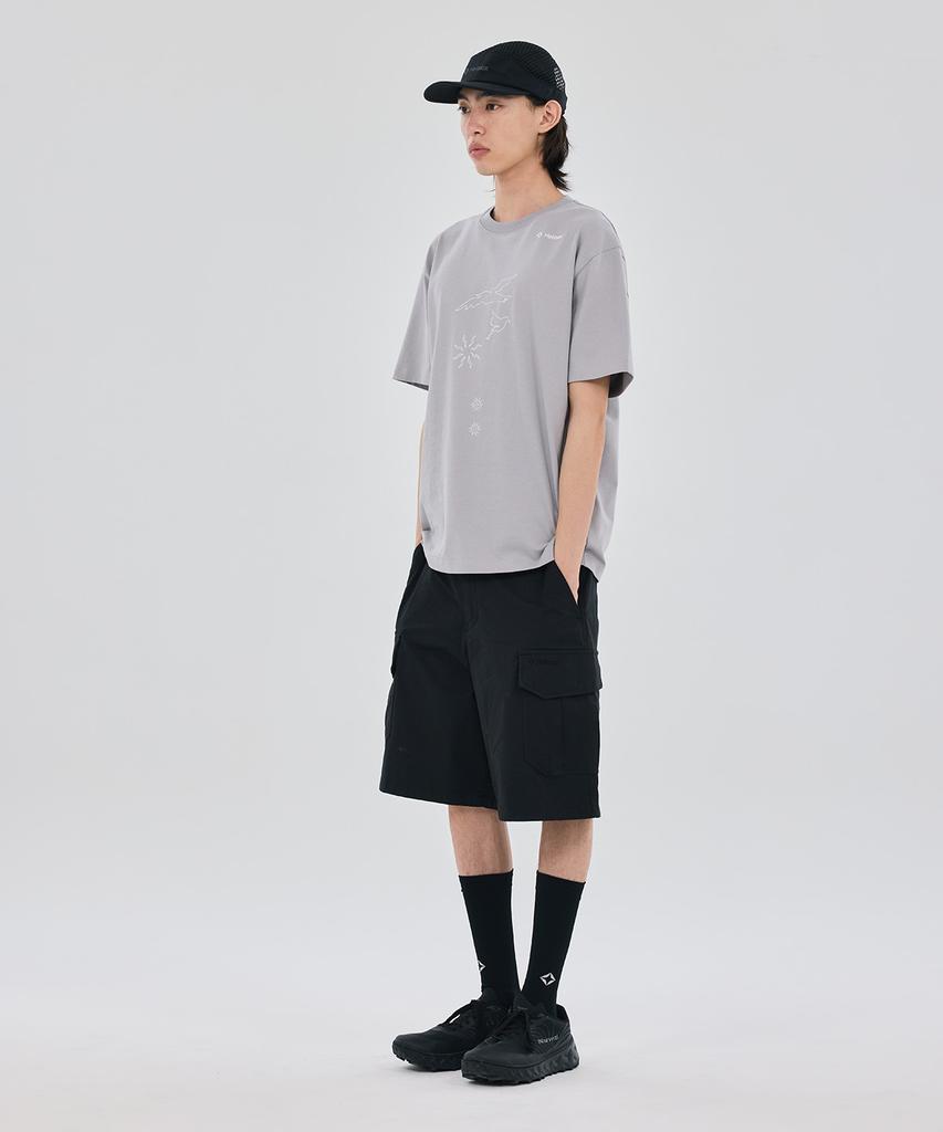 Hellinogseuweeo Splash Graphic T-Shirt_Light Gray