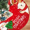 Merry Christmas Floral Happy New Year Christmas Trees Skirt Xmas Floor Cover Party Decor Apron